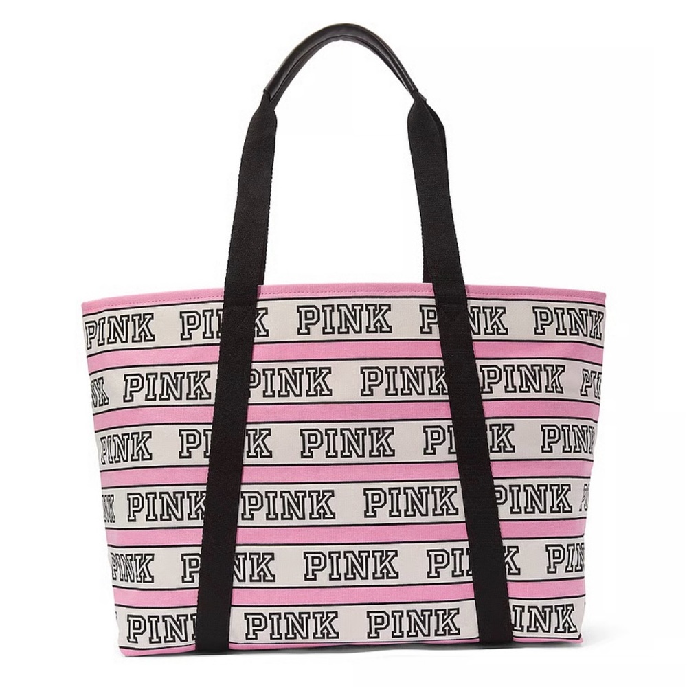 PINK Victoria's Secret Striped Pink Tote
